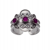 ring, oksidert m.lilla stein